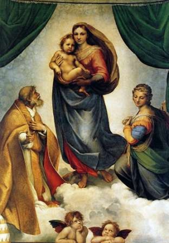 Bentley Global Arts PDX373992LARGE Sistine Madonna Poster Print by Raphael, 20 x 28 - Large