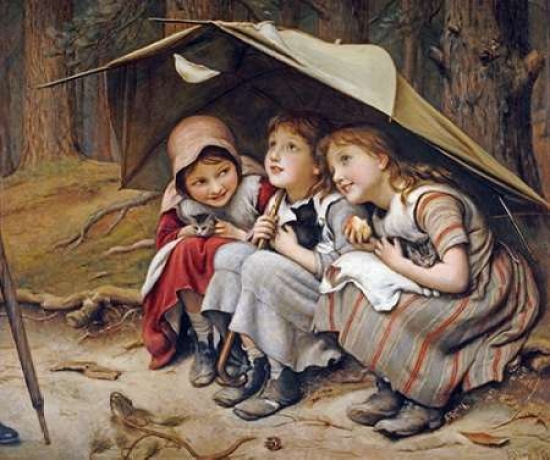 Three Little Kittens Poster Print by Joseph Clark - 12 x 12 - Small