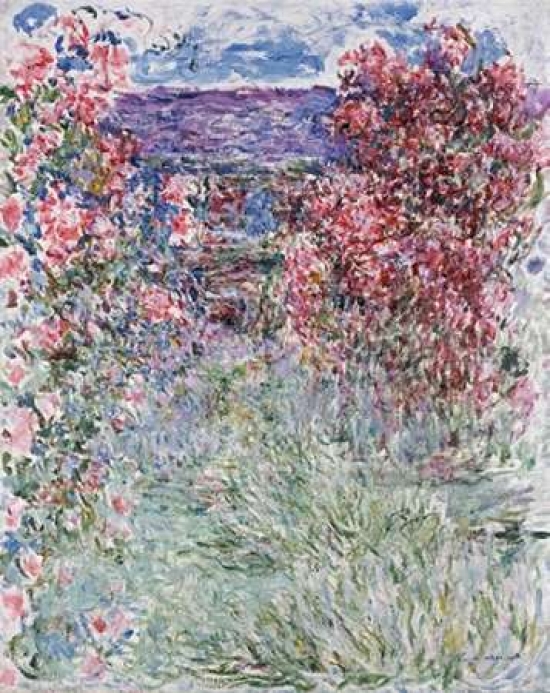Bentley Global Arts PDX265202SMALL The House in The Roses Poster Print by Claude Monet, 8 x 10 - Small