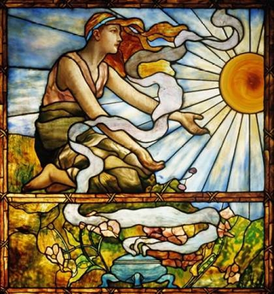 Bentley Global Arts PDX265618LARGE Window Poster Print by Tiffany Studios, 24 x 24 - Large