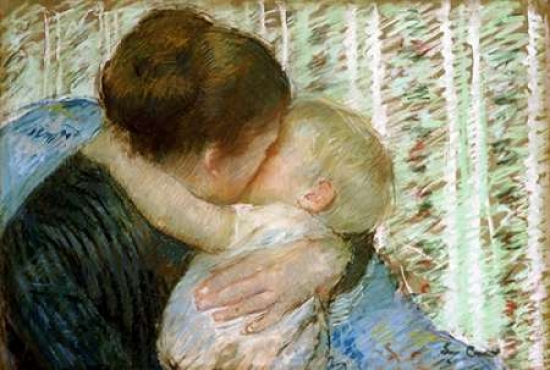 A Goodnight Hug Poster Print by Mary Cassatt - 10 x 14 - Small
