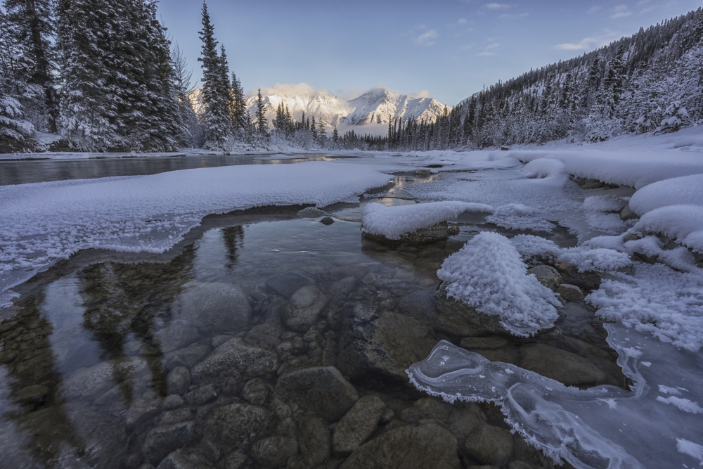 DPI12271060LARGE Sunset Over The Wheaton River As The Light Hits Grey Ridge Near Whitehorse - Yukon Canada Poster Print - 38 x 24 in. - Large