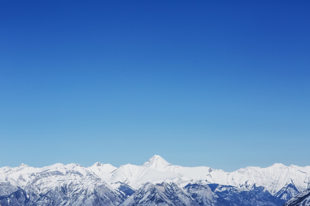 DPI12271215 View From Sulphur Mountain of The Canadian Rockies in Winter - Banff Alberta Canada Poster Print - 19 x 12 in.