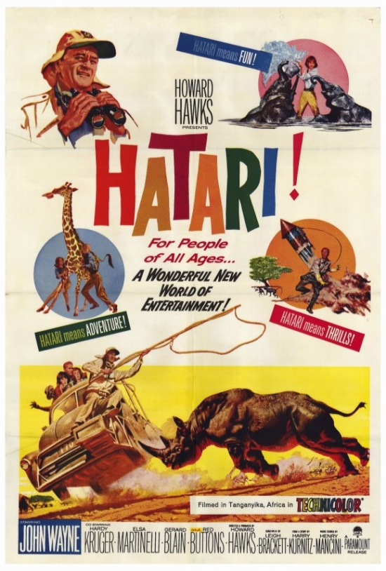 MOVEF2405 Hatari Movie Poster Print, 27 x 40
