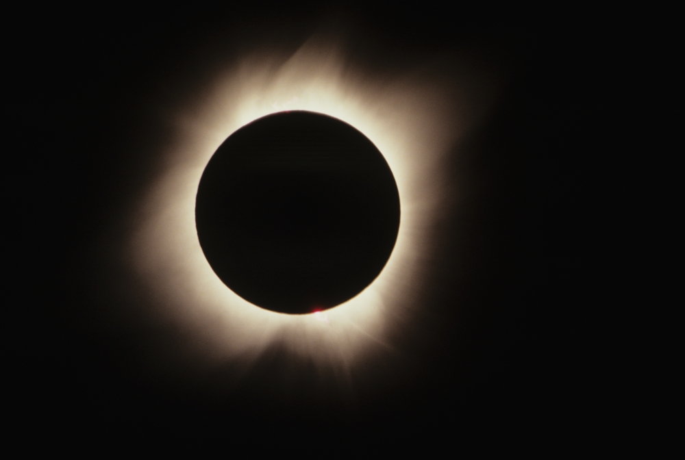 Hawaii July 11 1991 Solar Eclipse Totality with Solar Flares Poster Print