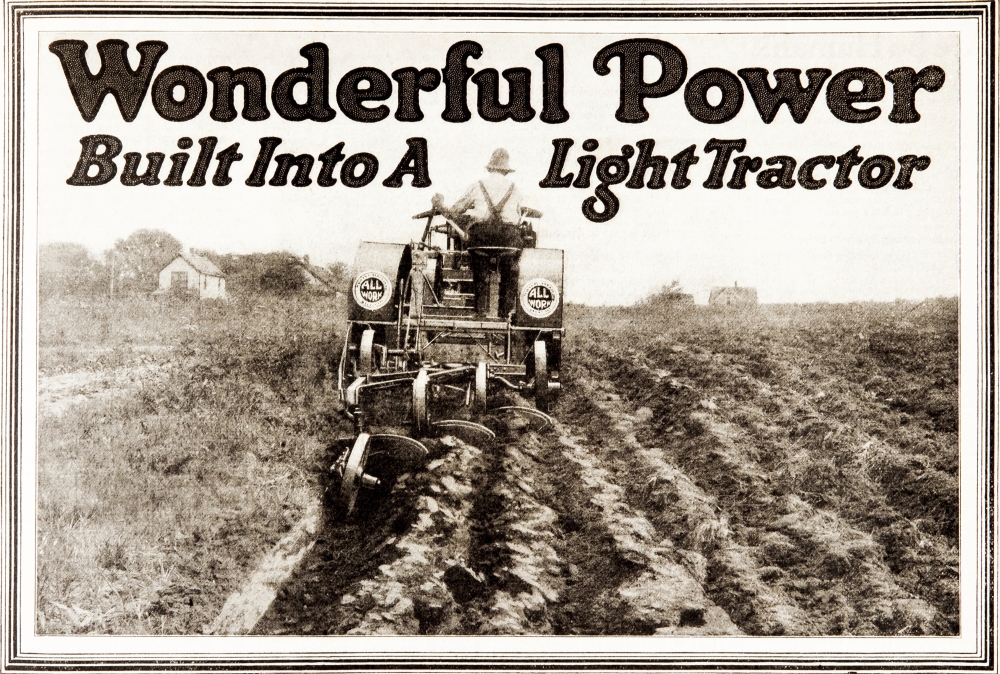 Historic Tractor Advertisement From Early 20th Century Poster Print