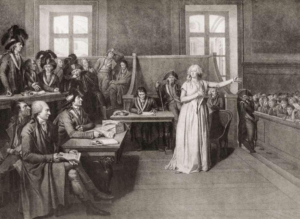 DPI2429765 The Trial of Marie-Antoinette Before The French Revolutionary Tribunal 14th October 1793 Marie Antoinette 1755 Poster Print, 17 x 12