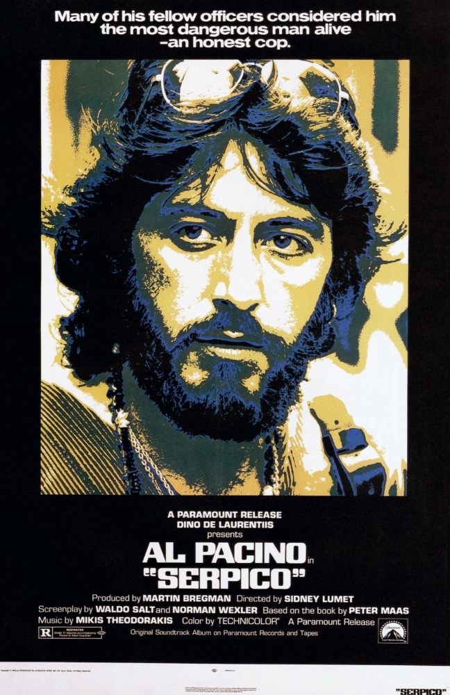 Everett Collection EVCM8DSERPEC002 Serpico Movie Poster Masterprint, 11 x 17