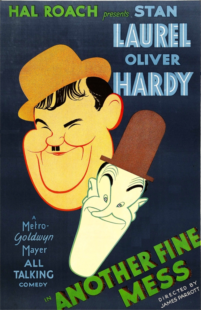 Everett Collection EVCMCDANFIEC001HLARGE Another Fine Mess From Left - Oliver Hardy Stan Laurel 1930 Movie Poster Masterprint, 24 x 36 - Large -  Posterazzi