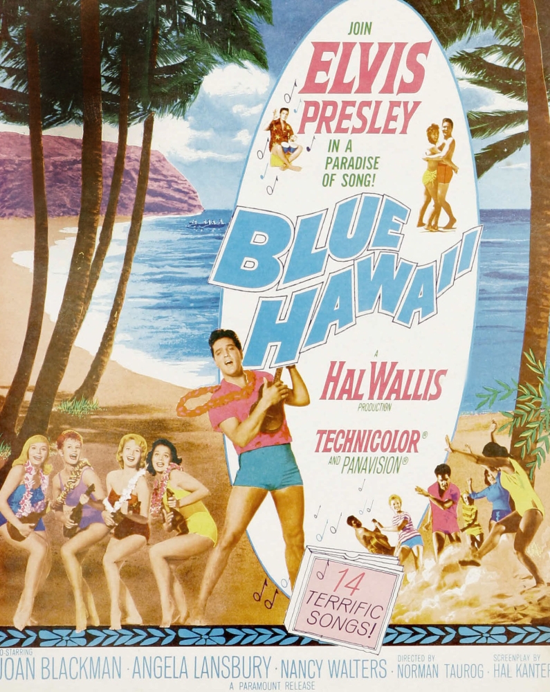 Everett Collection EVCMCDBLHAEC033 Blue Hawaii Movie Poster Masterprint, 11 x 17