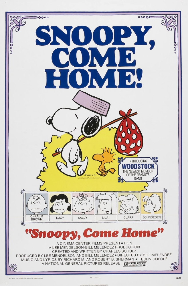 Snoopy Come Home 1972 Movie Poster Masterprint - Large