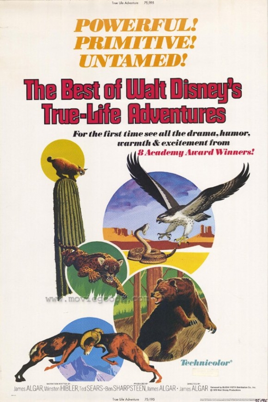 MOVAH9276 The Best of Walt Disneys True-Life Adventures Movie Poster Print, 27 x 40
