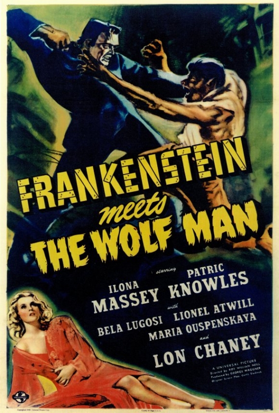 Frankenstein Meets The Wolfman Movie Poster Print - 27 x 40