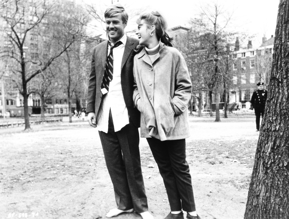 Everett Collection EVCMBDBAINEC125H Barefoot In The Park From Left - Robert Redford Jane Fonda 1967 Photo Print, 14 x 11