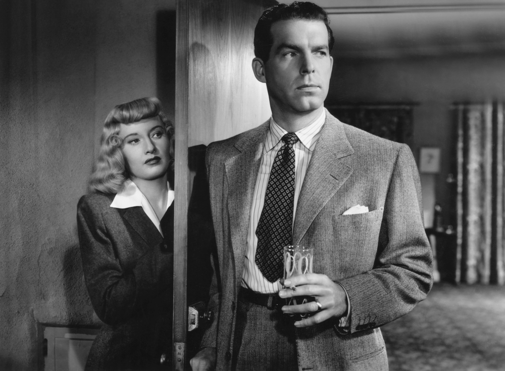 Everett Collection EVCMBDDOINEC003H Double Indemnity From Left - Barbara Stanwyck Fred Macmurray 1944 Photo Print, 14 x 11 -  Posterazzi