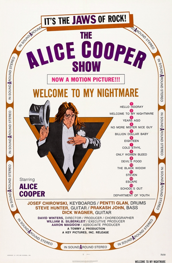 Alice Cooper - Welcome To My Nightmare US Poster Art Alice Cooper Aka Vincent Furnier 1975 Movie Poster Masterprint - 24 x 36 - Large