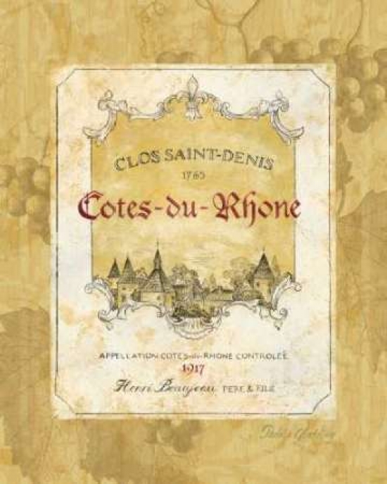 Cotes Du Rhone Poster Print by Pamela Gladding - 24 x 30 - Large