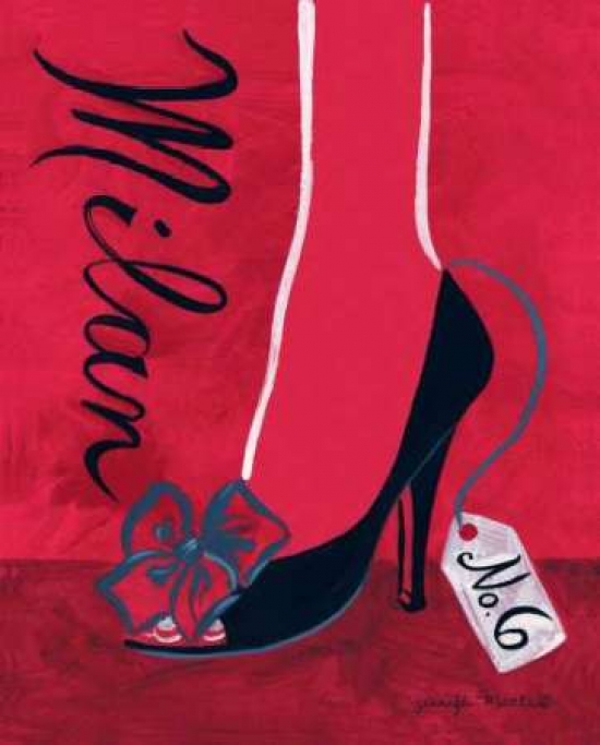 PDXMLA017SMALL High Heels Milan Poster Print by Jennifer Matla, 10 x 12 - Small