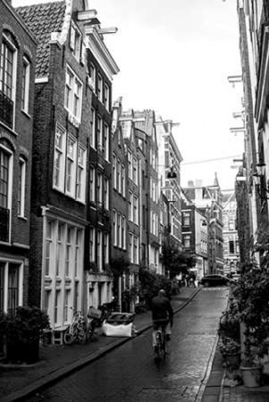 Amsterdam Black & White Street Poster Print by Erin Berzel - Small