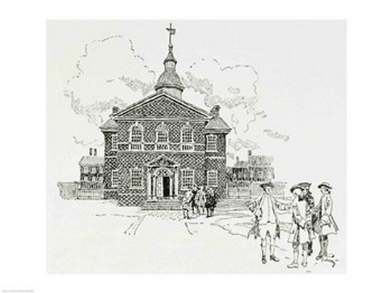 Carpenters Hall Philadelphia Where The First & Second Continental Congresses Held Their Sessions Poster Print by Howard Pyle - 36 x 24 in. - Large