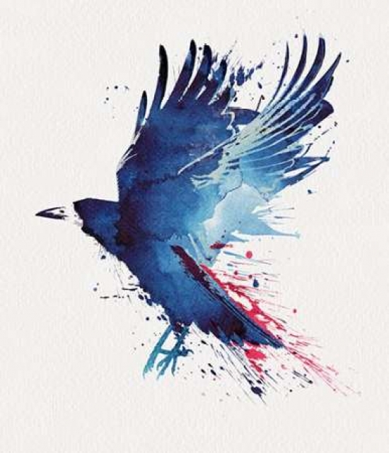 Bloody Crow Poster Print by Robert Farkas - 12 x 12 - Small