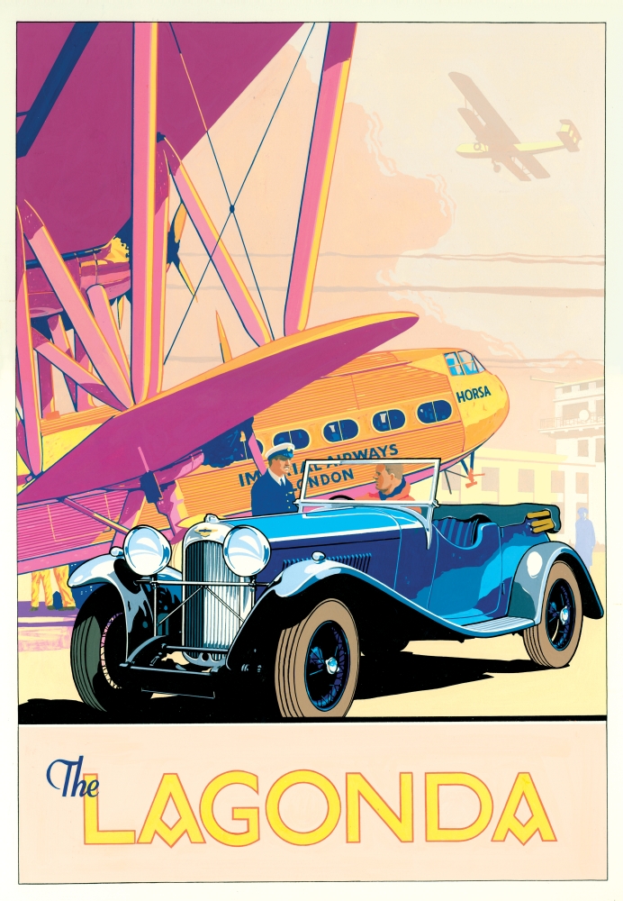 The Lagonda Poster Print by Brian James, 12 x 17