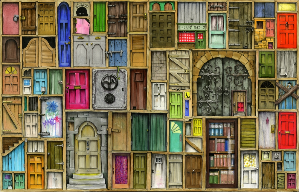 Doors Closed Poster Print by Colin Thompson, 17 x 12