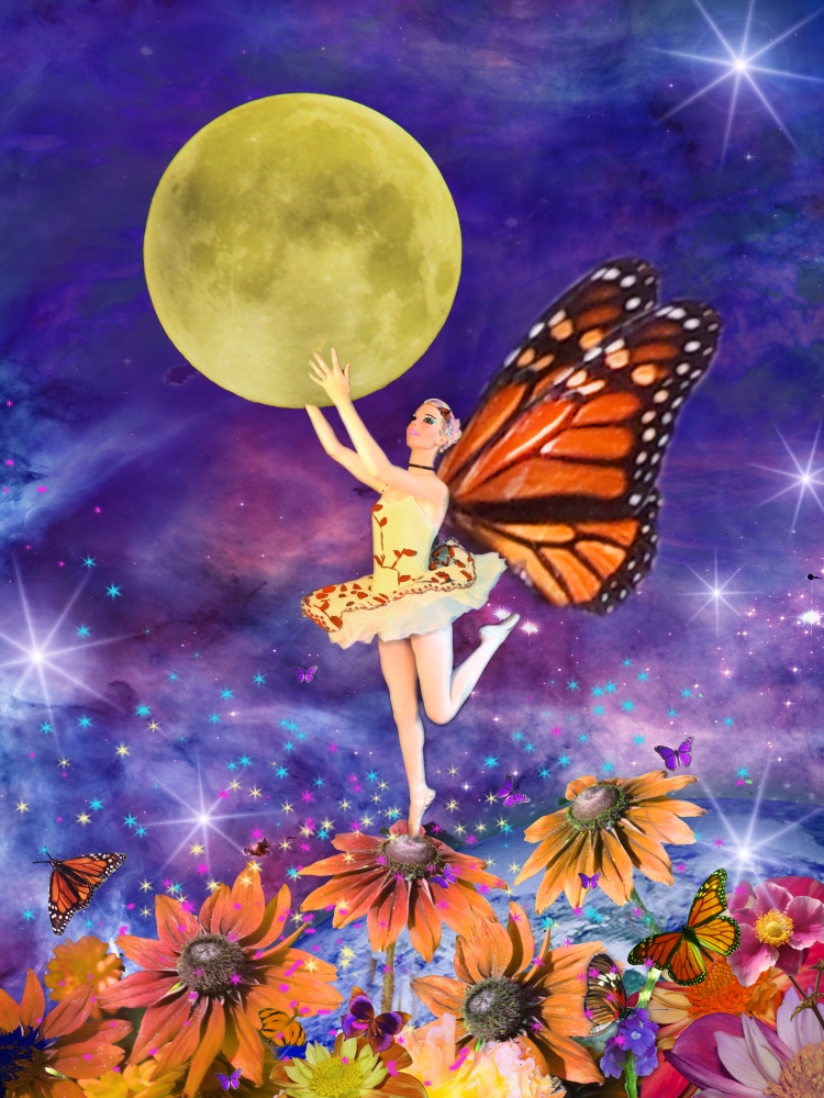Pixie Ballerina Monarch Poster Print by Alixandra Mullins - 12 x 16