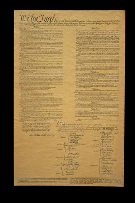 Picture of Panoramic Images PPI75365L The Original United States Constitution Poster Print, 36 x 24