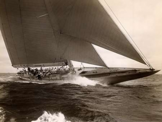 J Class Sailboat 1934 Poster Print by Edwin Levick - 11 x 14 - Small