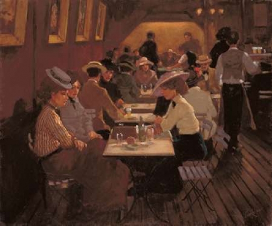 Old Barscene Poster Print by Carel Van Rooijen - 10 x 12 - Small