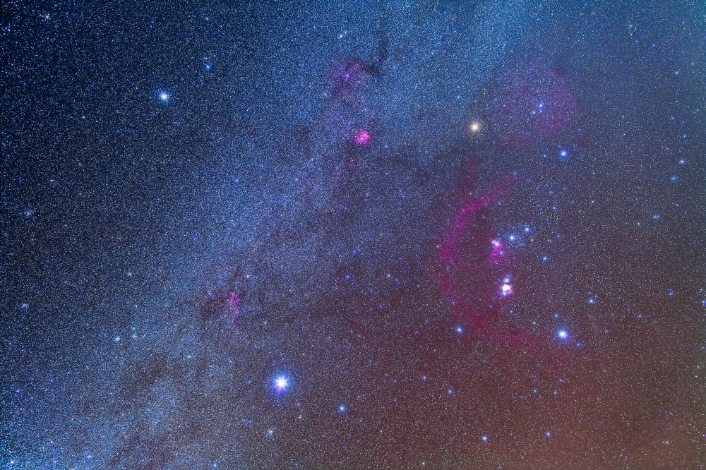 Orion & The Winter Triangle Stars 17 x 11