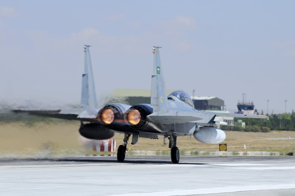 F-15 Eagle of The Royal Saudi Air Force Taking Off During Exercise Anatolian Eagle 2013 Poster Print