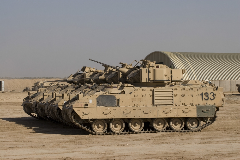 Baqubah Iraq - M2 & M3 Bradley Fighting Vehicles Poster Print