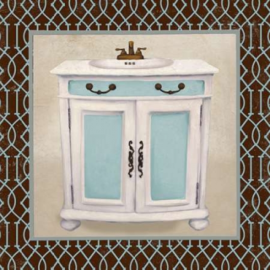 Chic Lattice Bath II Poster Print by Elizabeth Medley, 12 x 12 - Small