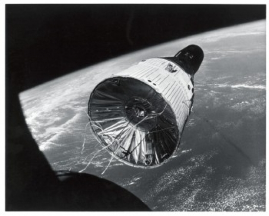 Satellite Orbiting in Space Gemini Vii Spacecraft Poster Print - 18 x 24