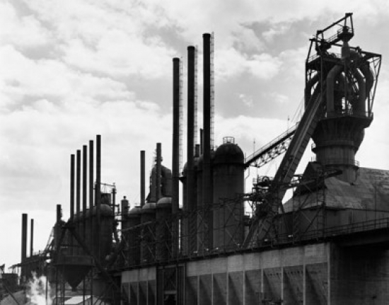 Smoke Stacks At A Steel Mill Poster Print - 18 x 24