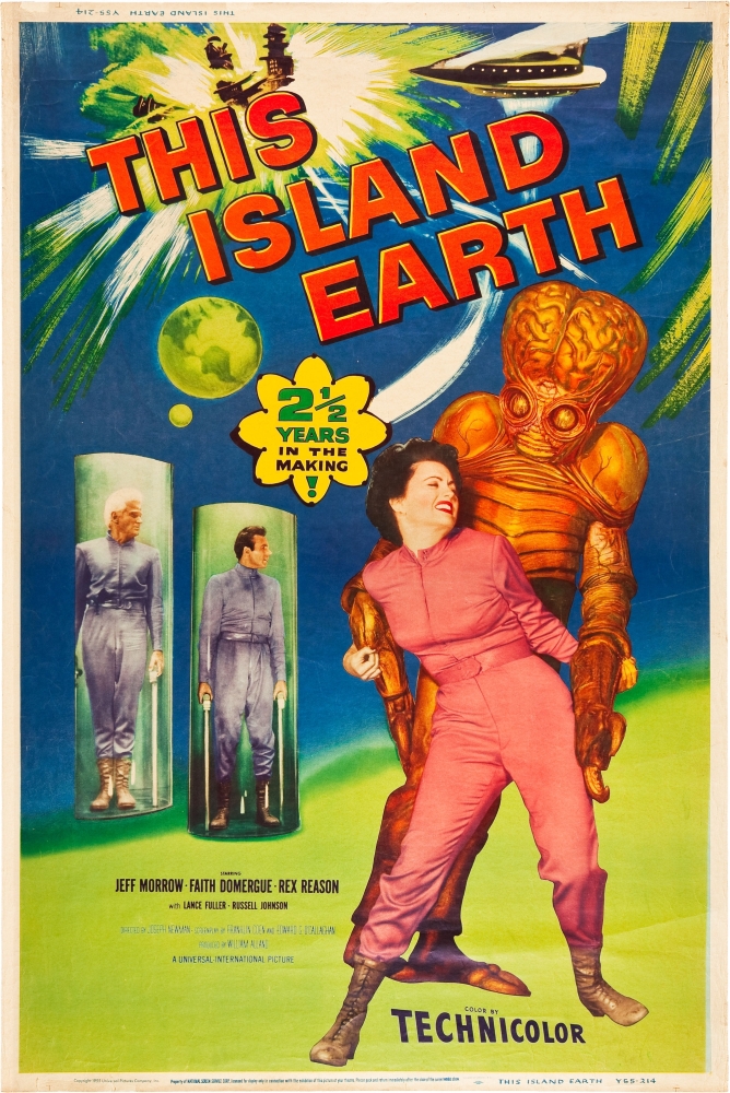 Everett Collection EVCMMDTHISEC003H This Island Earth Jeff Morrow Rex Reason Faith Domergue 1955 Poster Art Movie Poster Masterprint, 11 x 17