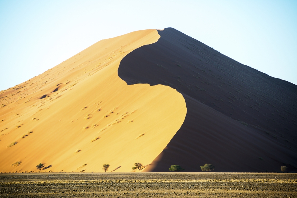 Large Desert Sand Dunes - Sossusvlei Namibia Poster Print 19 x 12 in.