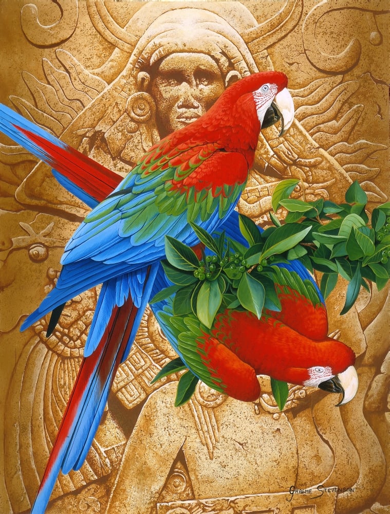 Aztec Rainbow Poster Print by Graeme Stevenson - 12 x 16
