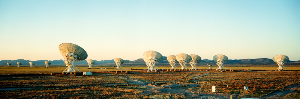 Radio Telescopes in A Field Very Large Array National Radio Astronomy Observatory Magdalena New Mexico USA Poster Print - 6 x 18