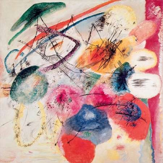Black Lines Poster Print by Wassily Kandinsky - 24 x 24 - Large