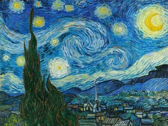 The Starry Night Poster Print by Vincent Van Gogh, 11 x 14 - Small