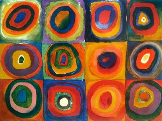 Squares with Concentric Circles Poster Print by Wassily Kandinsky - 11 x 14 - Small