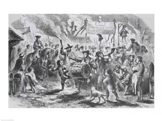 The Stamp Act Riots at Boston Poster Print - 24 x 18 in.