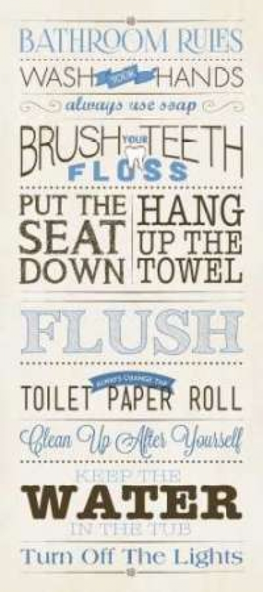PDXSM10921SMALL Bathroom Poster Print by Stephanie Marrott, 10 x 20 - Small