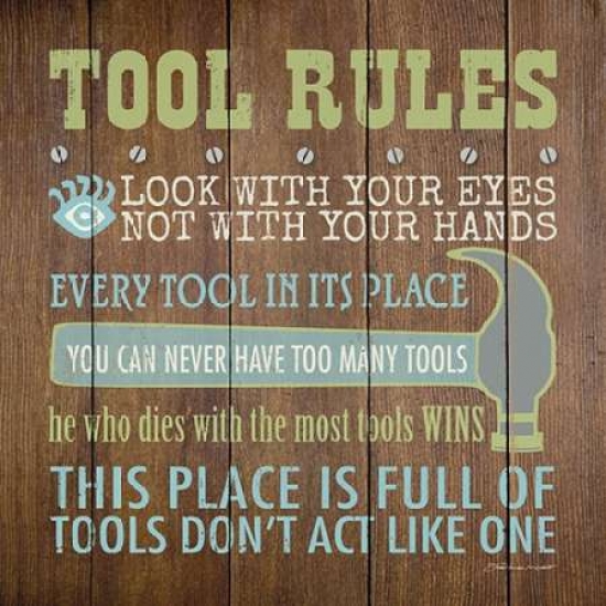 PDXSM157110SMALL Tool Rules III Poster Print by Stephanie Marrott, 12 x 12 - Small