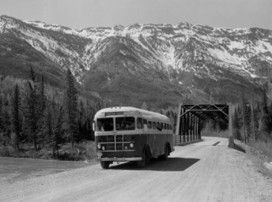 Canada British Columbia Dawsons Creek Bus On Hart Highway Poster Print - 18 x 24 -  BrainBoosters, BR3157358
