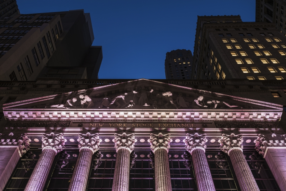 DPI12284590LARGE New York Stock Exchange at Twilight - New York City United States of America Poster Print - 38 x 24 in. - Large