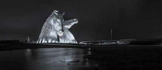 The Kelpies Horse Statue At The Helix Park in Falkirk Scotland Poster Print by Assaf Frank - 10 x 20 - Small